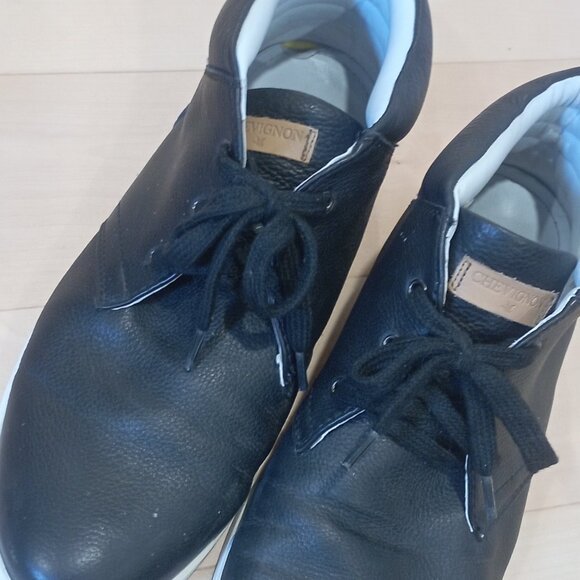 Chevignon leather black shoes 10,5 or 44 - Picture 1 of 4
